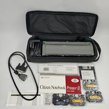 Vtg Citizen Notebook Printer II With Carry Case Spools Manual Data Cable Battery picture