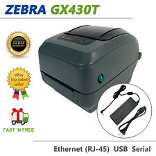 Zebra GX430T Thermal Transfer Barcode Label Printer 300 dpi USB Ethernet Serial picture