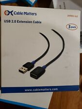 (3-Pk) Cable Matters Short USB to USB Extension Cable 3 ft--FAST SHIP  picture