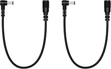 Francasee 2 Pack 5.5mm x 2.1mm DC Power Extension Cable 90 Degree Right Angle. picture