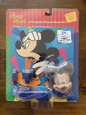 RARE Disney Mickey Mouse Computer Mouse Wired Vintage PC Mouse & Pad NEW picture