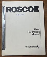 Vintage 1979 ROSCOE User Reference Manual Applied Data Research Software Book picture