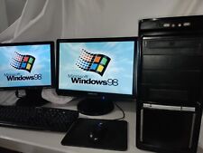 RETRO WINDOWS 98 ULTRA FAST INDUSTRIAL / GAMING COMPUTER VINTAGE PC DUAL MONITOR picture