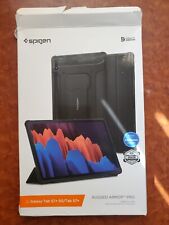 🔥 Spigen Rugged Armor Pro Galaxy Tab Case S8 Plus S7 Plus Open Box Black picture