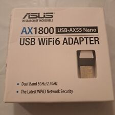 ASUS Dual Band AX1800 USB WiFi Adapter USB-AX55Nano USB 2.0 Gen1 WPA3 picture