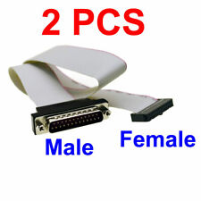 (Lot of 2) DB25 Male to IDC Female Cable Motherboard Header Parallel Port picture