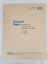 IBM Technical Report SDD Calibrating The Simulation Model Of Time Sharing System picture