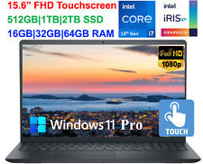 2024 Dell Inspiron 15 Laptop Touch i7-1355U Upto 64GB RAM & 2TB SSD, Win 11 Pro picture