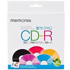 Memorex Cool Colors CD-R Discs with 52x Recording Speed and 700 MB in Paper S... picture