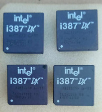 LOT of 4 Vintage Rare Intel i387 DX Processors CPUs AS-IS picture
