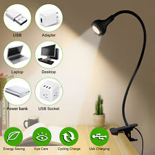 USB Reading Night Light Flexible LED Book Lamp Laptop Computer Clip-on Bed Desk picture