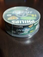 15 count PHILIPS DVD+R DVDR 1-4x 15 Discs Blank Media 4.7GB 120Min sealed picture