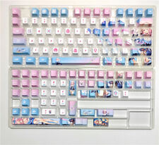 Honkai Star Rail March 7th Keycaps Dye-sub PBT 128 Keys for Cherry MX Keyboard picture