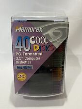 NEW 40 Memorex Cool Disk 3.5 Inch PC Formatted High Density Floppy Disks In Box picture