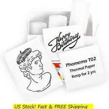 3/6/9 Rolls 2yr Self-Adhesive Thermal Sticker Paper 53mm Phomemo M02 T02 Printer picture