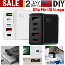 120W Fast Charging 3PD+2USB 5 Port Charger Mobile Phone Wall Charging Adapter US picture