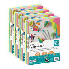 Pen + Gear Card Stock Paper, Assorted Neon, 8.5 x 11, 65 lb, 400 Sheets picture