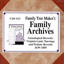 Family Tree Maker Virginia Land, Marriage, & Probate Records PC CD genealogical picture