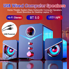 USB Wired / Wireless Bluetooth Speakers PC Laptop Home Theater System Subwoofer picture