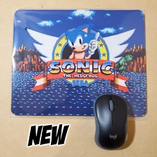 Sonic the Hedgehog title screen mousepad 8x10 inches retro SEGA game room picture