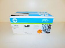 HP 53X Q7553XD Toner LaserJet Printer Ink NEW Dual Pack Sealed  - NEW (#3205) picture