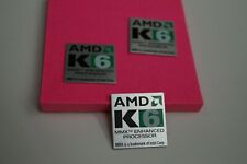 LOT of 3 AMD K6 CPU Aluminum CASE BADGE decal stickers NEW picture