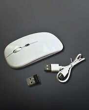 DQST 2.4G Wireless Optical Mouse USB Rechargeable RGB Cordless PC Laptop, White  picture