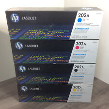 Set of 4 Genuine HP 202A BCYM Toner Print Cartridges CF500A CF501A CF502A CF503A picture