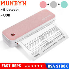 MUNBYN Portable Bluetooth A4 Printer Inkless Thermal Printer for Android iOS PC picture