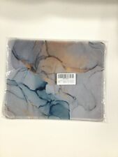 Blue Gold Gray Marble Gaming Mouse Pad Mat Office Desk Table Accessory Gift picture