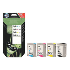 Set of 5 Mostly New Genuine UNUSED HP 940XL Inkjet Cartridges 90% Ink Extra Blk picture