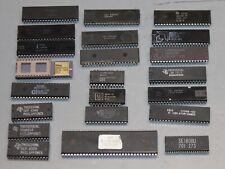 QTY 22x Vintage CPU's + videogame roms 8080, 8035, 6809, 68000, z80, FOR DISPLAY picture