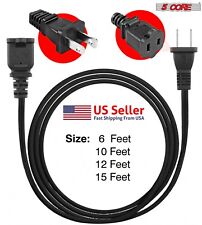 5Core Premium Extension Cord AC 2 Prong Power Cord Cable 10/ 12/ 15 Foot picture