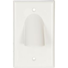 Single Gang Reversible Bulk Cable Wall Plate White picture