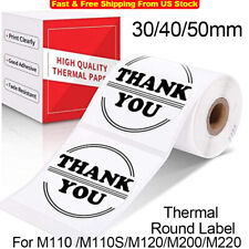 Phomemo Round Thermal Label Paper 30/40/50mm for M110/M110S/M120/M200/M220 picture