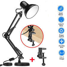 Clip-On Desk Lamp LED Flexible Arm Study Reading Table Night Light Base & Clamp picture
