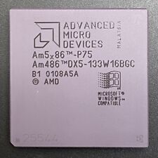 AMD AM486DX5-133W16BGC CPU DS91548 AM5x86-P75 80486 133MHz PGA168 486 Processor picture