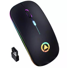 2.4GHz Wireless Optical Mouse USB Rechargeable RGB Cordless Mice For PC Laptop picture