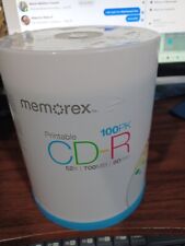 Memorex Printable CD-R 100 Pack 52xx 700mb 80 Min-New/Sealed Discontinued picture
