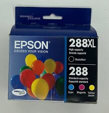 Genuine Epson 288XL Hi Yield Black Standard 288 C/M/Y 4pk Ink Cartridges 11/2025 picture