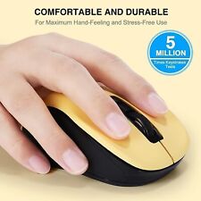 2.4GHz Wireless Optical Mouse Mice USB Receiver For PC Laptop Computer Yellow picture