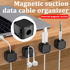 6pcs Magnetic Winder Clip Cord Organizer Lead Management Charger Cable Holder US picture