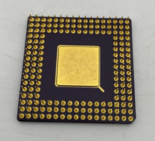 Vintage AMD AM5x86-P75 AMD-X5-133ADZ Gold Pinned Ceramic Processor picture
