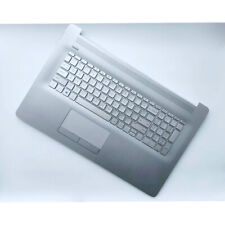 NEW For HP 17BY 17-BY 17-CA Palmrest Keyboard Backlit & Touchpad Silver US picture