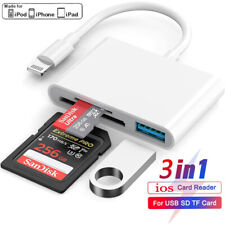 3 In 1 For iPhone To USB SD TF Card Reader Kit For Apple ios 13 14 Converter New picture