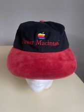 RARE NEW OLD STOCK APPLE COMPUTERS POWER MACINTOSH EARLY LOGO HAT CAP ADJUSTABLE picture