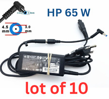 Lot 10- OEM HP 65W AC Adapter Charger Blue Tip Adapter Plug 7.4x5.0mm+4.5x3.0mm picture