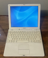 Apple White iBook G4 (A1054) - Working Condition  Mac OS X 1.2 ghz READ picture