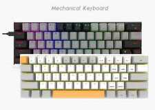 Gaming Keyboard Mini  Compact Keyboard RGB Backlit Portable 61 Keys USB NWB picture