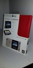 NEW Genuine Red Leather Hard PortFolio Carrying Travel Case for iPad & iPad 2 S2 picture